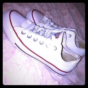 Basic white converse, worn one time.